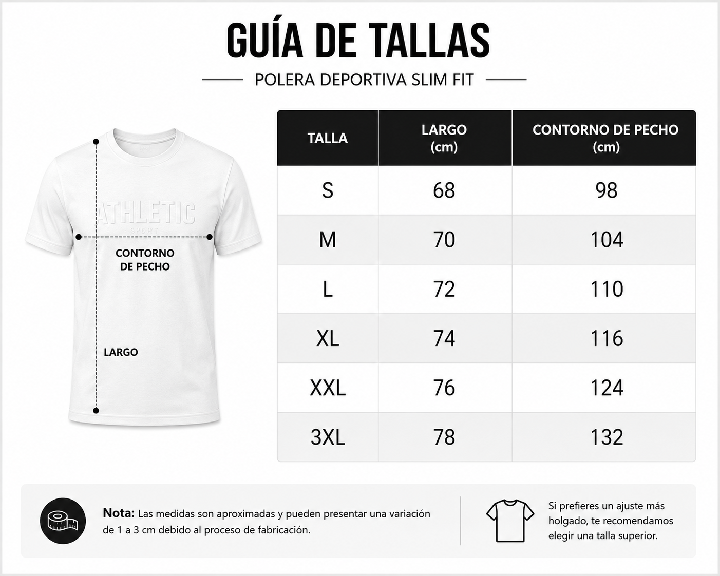 Polera Deportiva Slim Fit de Algodón